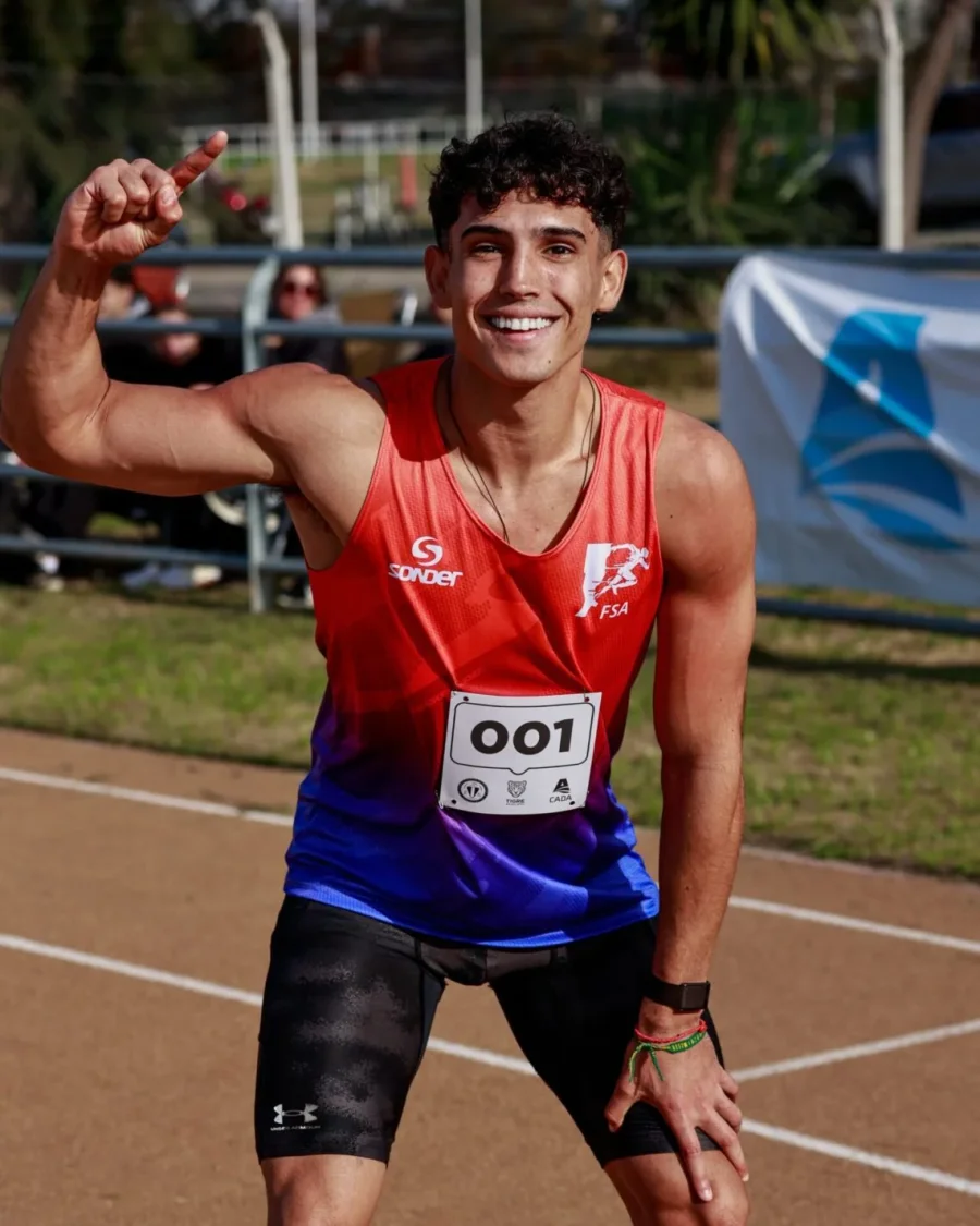 El joven atleta rafaelino Tom&aacute;s Mondino se consolida como una de las principales referencias de la velocidad argentina.