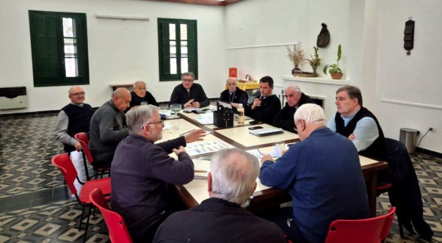 Los Obispos de la Regi&oacute;n Litoral durante el encuentro.