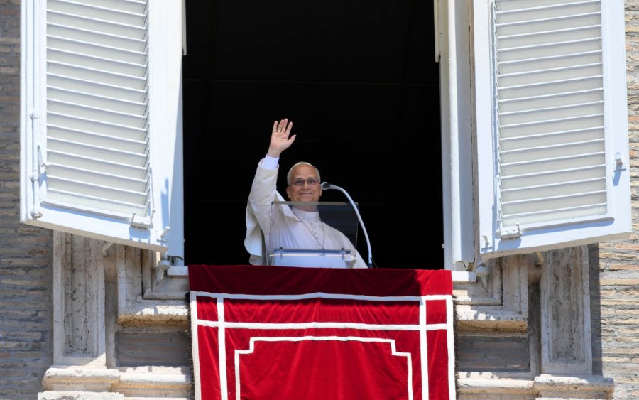 El Santo Padre esta ma&ntilde;ana en el Palacio Apost&oacute;lico del Vaticano durante el rezo del Angelus.