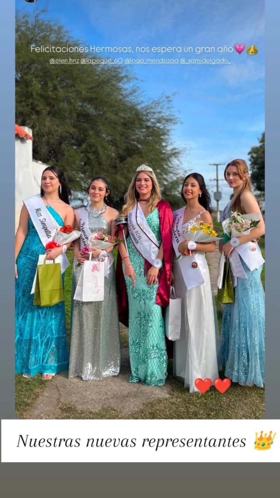 Las cinco bellezas consagradas.