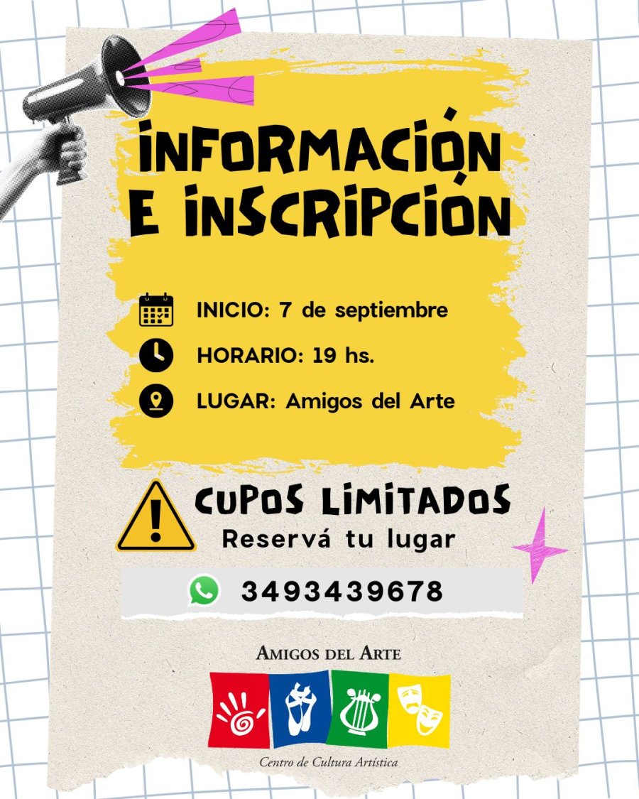 Detalles para la inscripción.