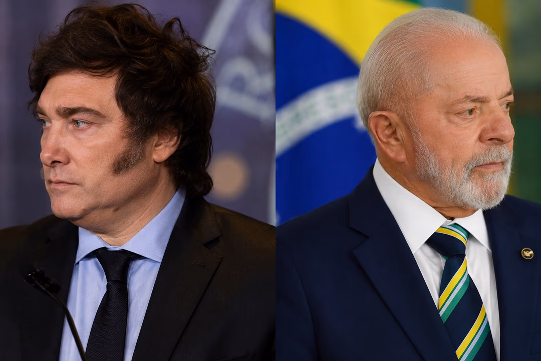 Presidentes Javier Milei y Luis &lsquo;Lula&rsquo; Da Silva.