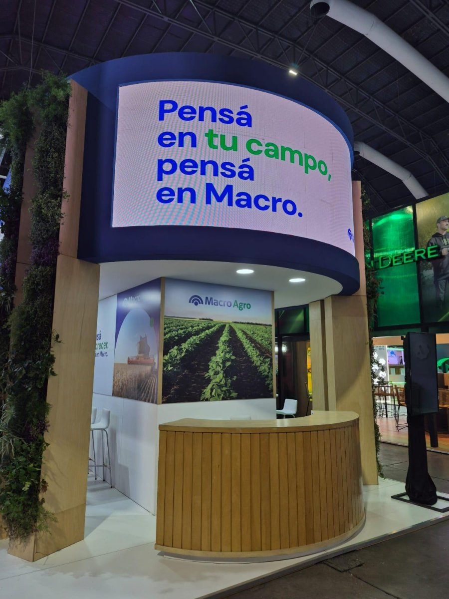 El espacio de Banco Macro en el Sal&oacute;n Metropolitano de Rosario donde se desarrolla el Congreso de Aapresid.