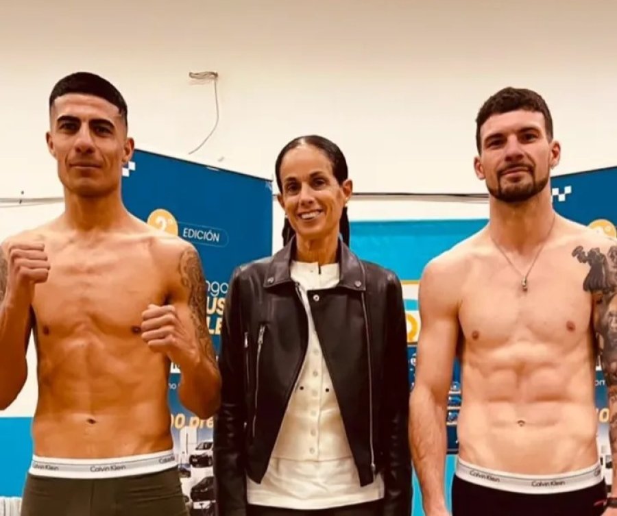 PESAJE. D&iacute;az, Silvina Rodriguez Mes&oacute;n (Subsecretaria de Deporte Federado Provincial) y Mariani.