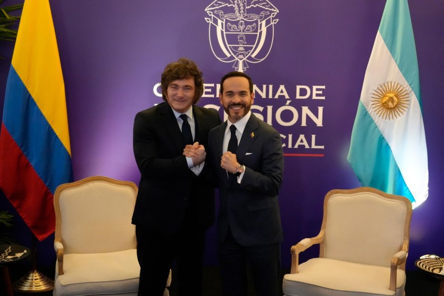 JEFES DE ESTADO. Milei estuvo este viernes en Cali para acompa&ntilde;ar la posesi&oacute;n de Abelardo de la Espriella como nuevo presidente de Colombia.