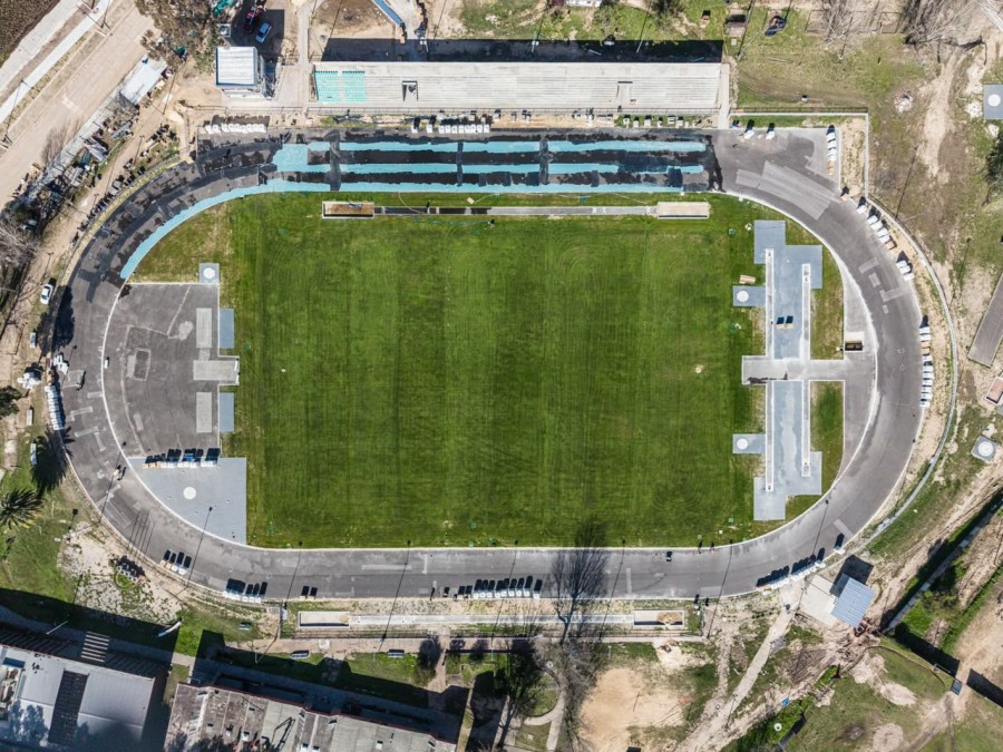 La vista a&eacute;rea de la pista del CARD (Foto Gobierno de Santa Fe).