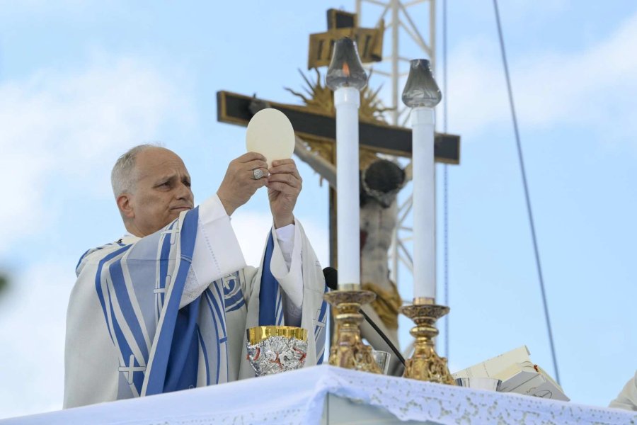 Le&oacute;n XIV en la Misa en Lampedusa el pasado 4 de julio.
