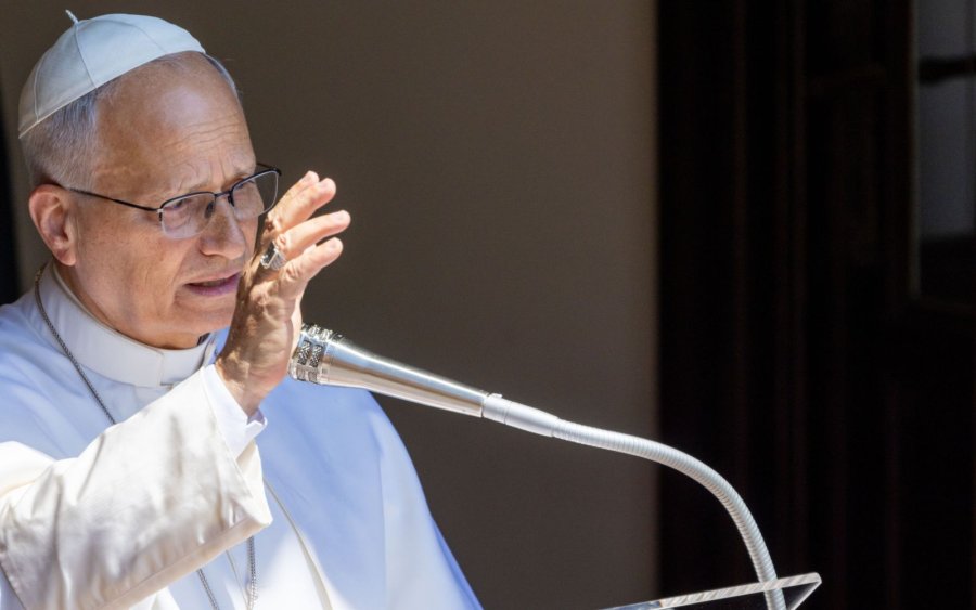 El Santo Padre durante su homil&iacute;a.