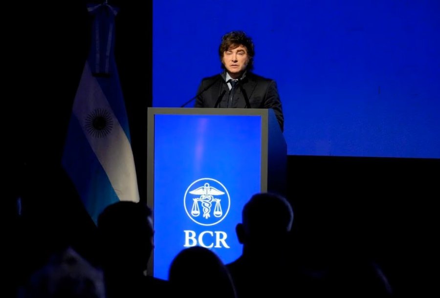 El presidente Milei particip&oacute; el viernes del acto por el aniversario de la Bolsa de Comercio. (FOTO NA)