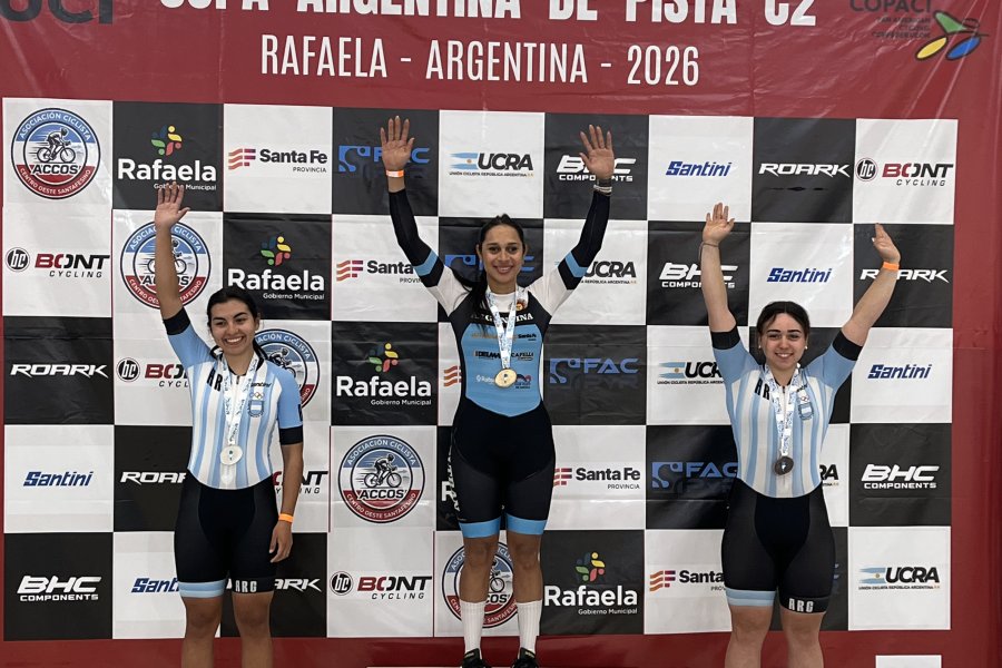 Rafaela sigui&oacute; vibrando con el ciclismo de alto nivel y el triunfo de Natalia Vera en el keirin