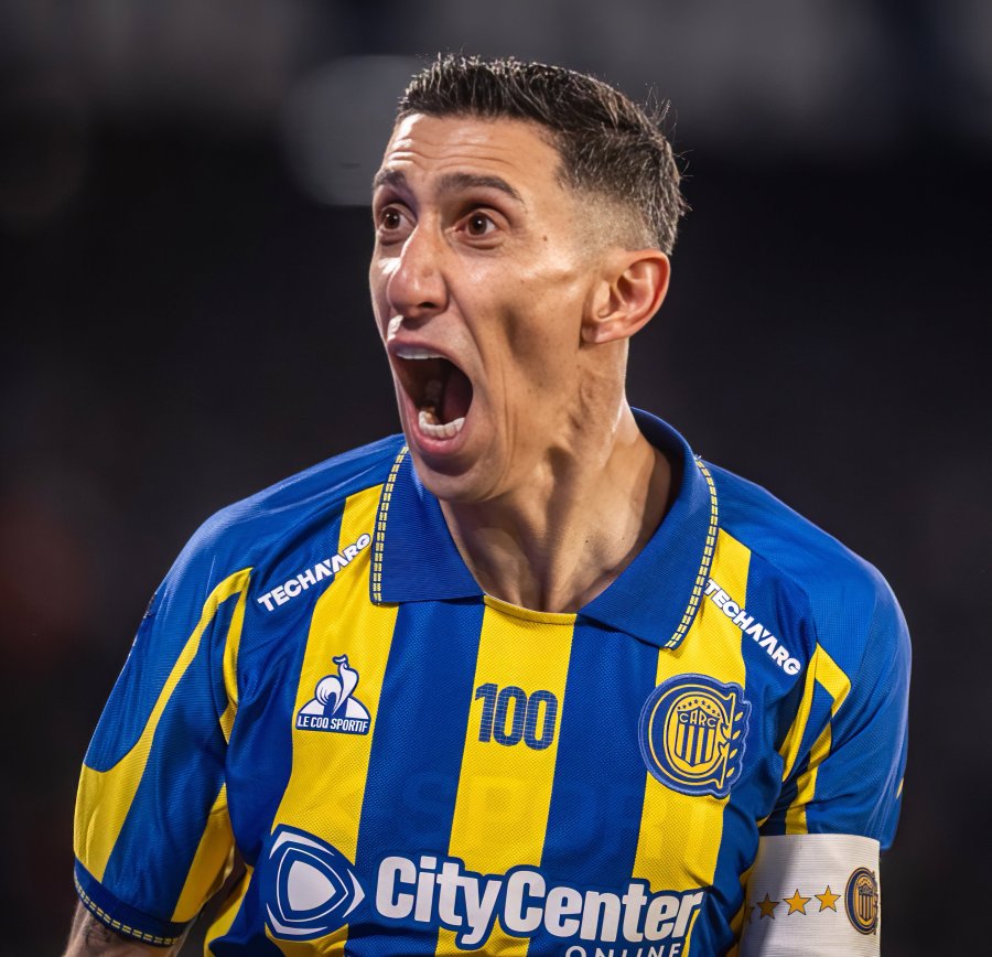 GRITO DE GOL. Di Mar&iacute;a encabez&oacute; la reacci&oacute;n rosarina.