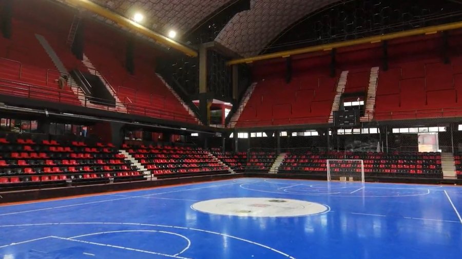ESCENARIO DEL VOLEY. El estadio cubierto de Newell's.