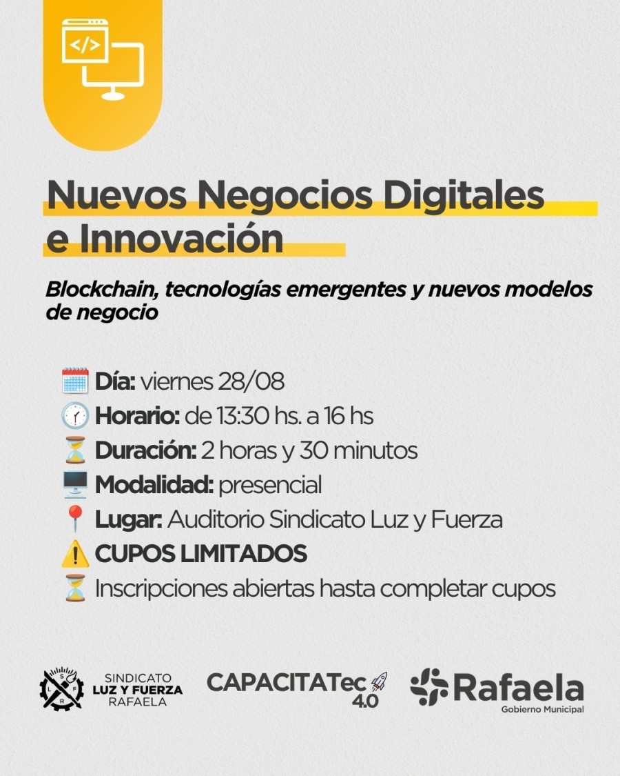 La capacitaci&oacute;n se llevar&aacute; a cabo el viernes 28 de agosto.