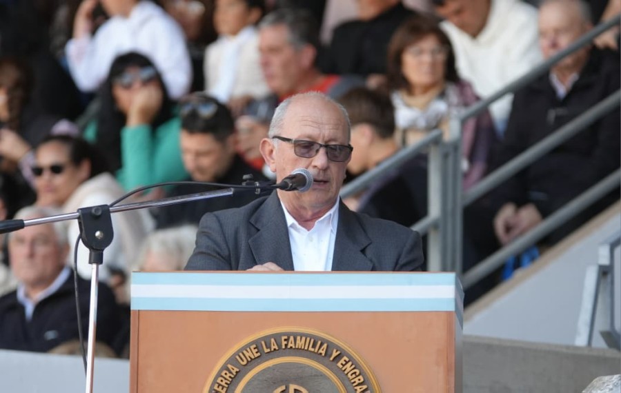 En su discurso, Castagnani enumer&oacute; demandas hacia el Gobierno nacional pero tambi&eacute;n destac&oacute; los avances contra la inflaci&oacute;n, la apertura de mercados y la eliminaci&oacute;n de retenciones para las econom&iacute;as regionales. (FOTO NICO GRAMAGLIA)
