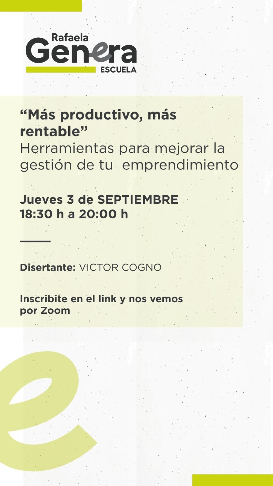 Los cupos son limitados.