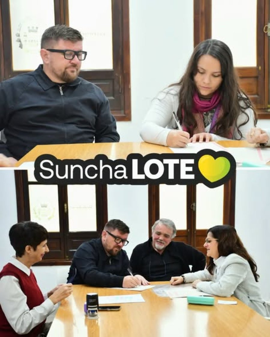 Imágenes de la firma de escrituras.