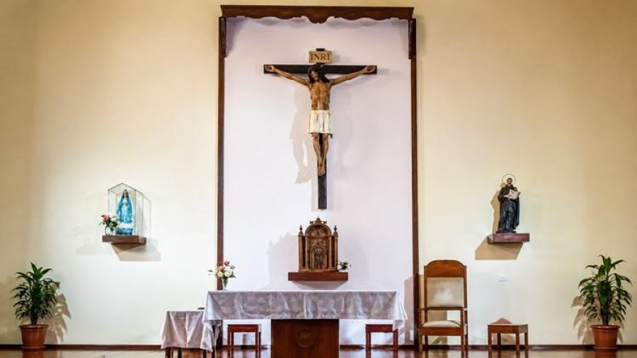 La imagen que presidir&aacute; la Misa del Santo Padre.