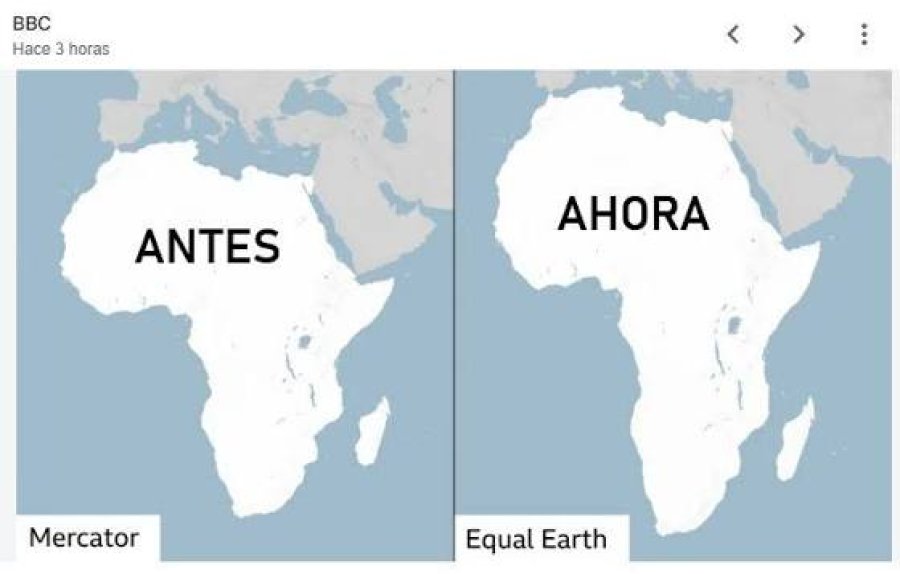 NUEVA PROYECCION. La ONU aprob&oacute; un nuevo mapamundi que refleja el tama&ntilde;o real de &Aacute;frica.
