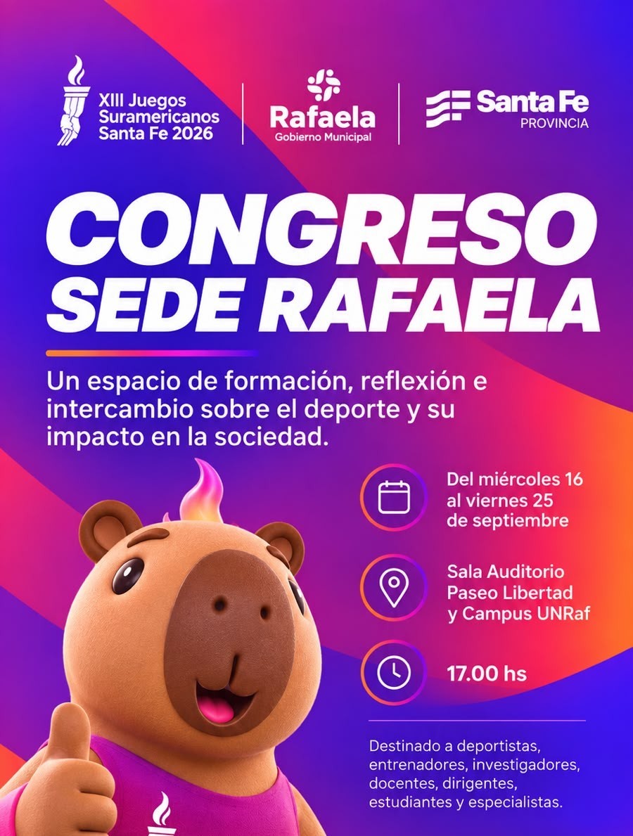 Los encuentros abordar&aacute;n salud, sostenibilidad, salud mental, innovaci&oacute;n, tecnolog&iacute;a, rendimiento deportivo y el legado de los Juegos Suramericanos Santa Fe 2026.