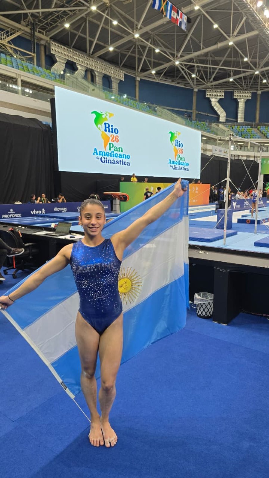 GIMNASTA. Emilia Acosta, la representante de CREAR Club que integra el seleccionado.
