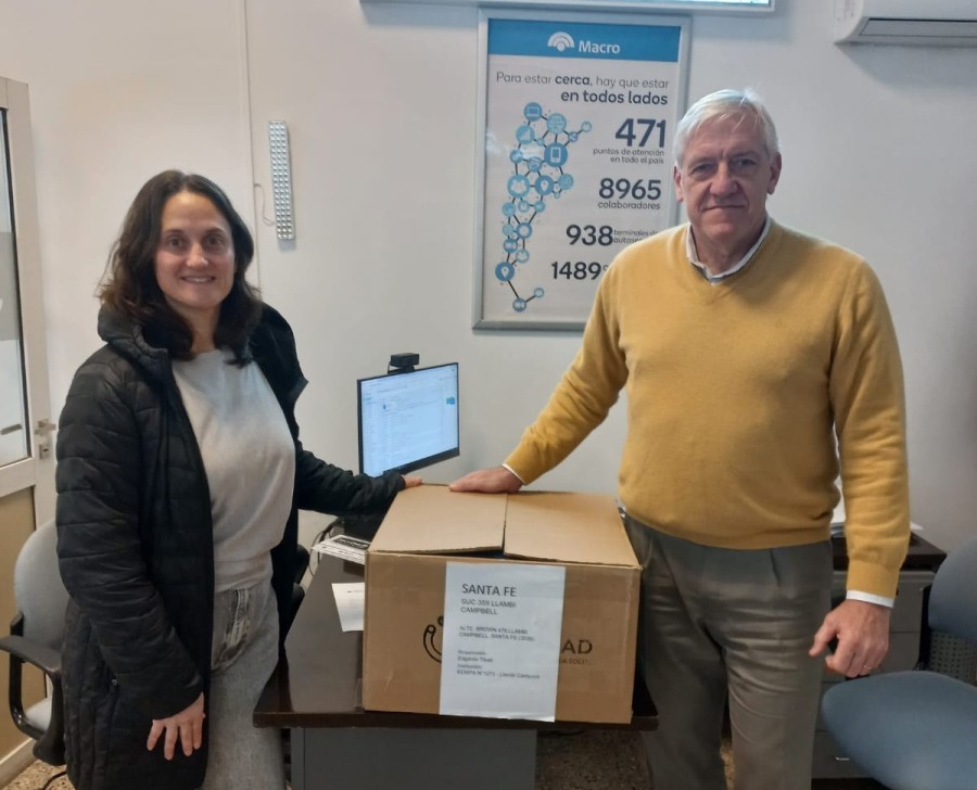 La EEMPA N&deg; 1273 de Llambi Campbell es otro de los establecimientos educativos santafesinos beneficiados con la entrega de equipamiento. (FOTO FUND. BANCO MACRO)
