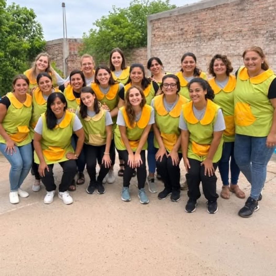 Las docentes del organismo municipal.