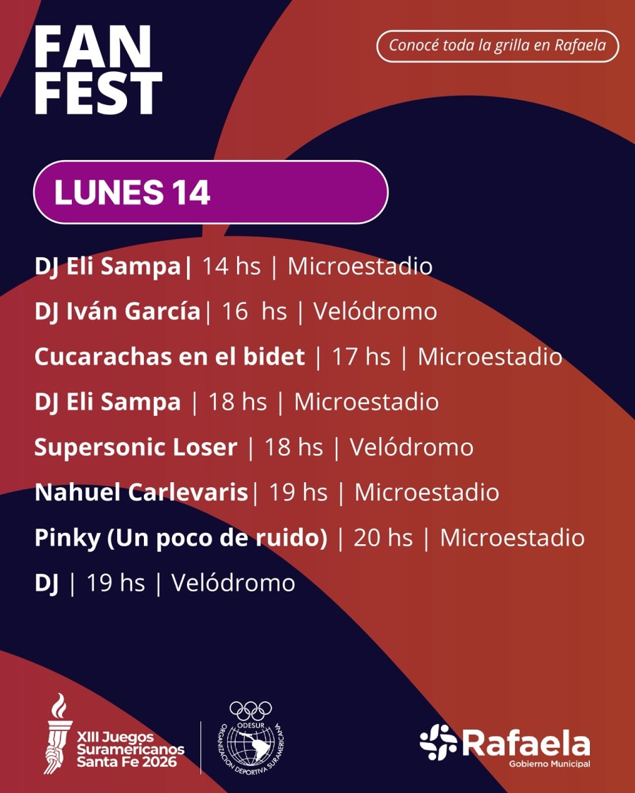 La programaci&oacute;n comenzar&aacute; a las 14:00, con la presentaci&oacute;n de DJ Eli Sampa en el Microestadio.