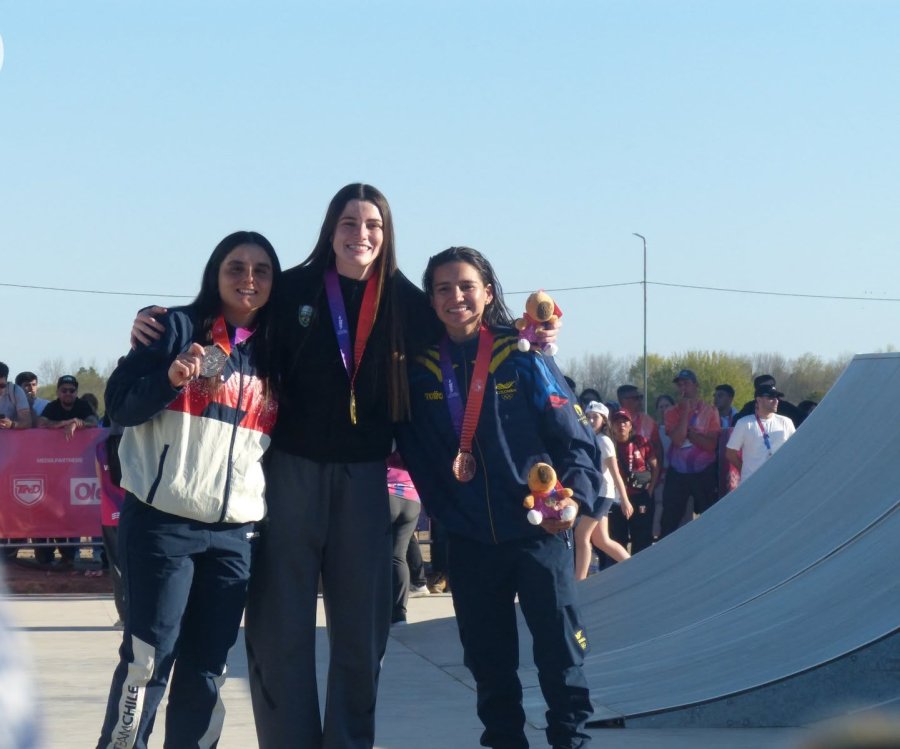 El podio femenino.