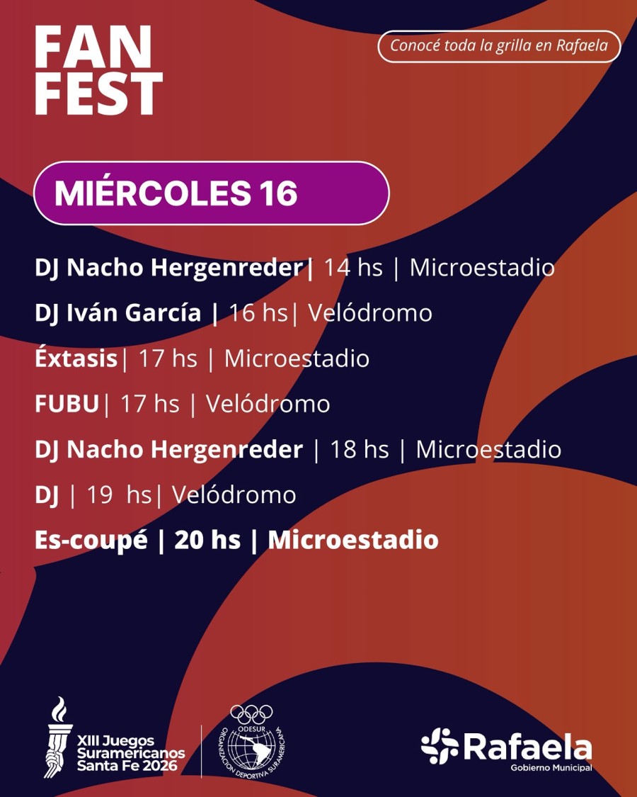 Este mi&eacute;rcoles 16 se desarrollar&aacute; una nueva jornada del Fan Fest en Rafaela.