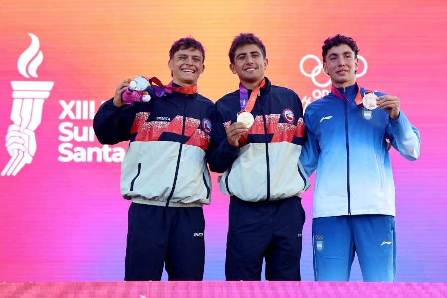 El argentino Tiago Mu&ntilde;oz se qued&oacute; con la medalla de bronce en triatl&oacute;n masculino.