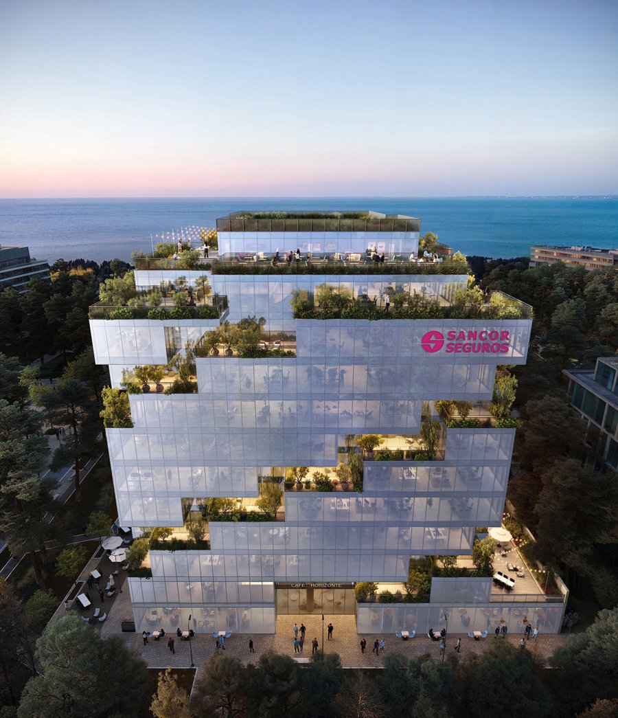 - Render edificio SANCOR SEGUROS HIT