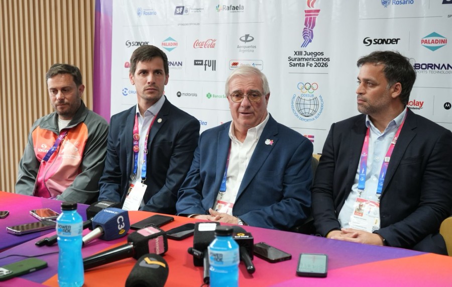 Moccia destac&oacute; las obras de infraestructura pero tambi&eacute;n la atenci&oacute;n de los rafaelinos para las delegaciones que llegaron para competir en los Juegos Suramericanos. (FOTO PRENSA SC)
