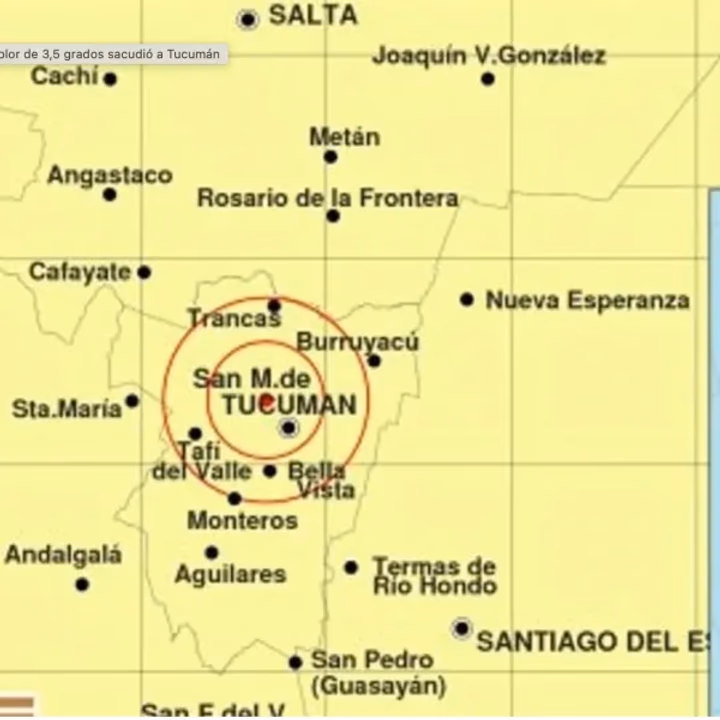 Un sismo de magnitud 5 sacudi&oacute; Tucum&aacute;n.