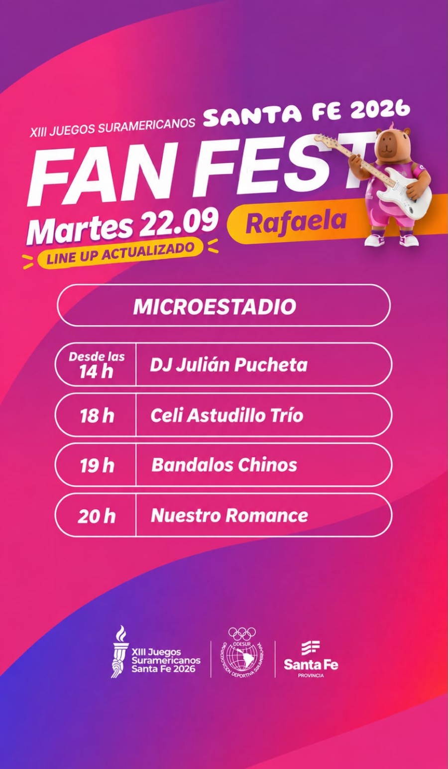 La programaci&oacute;n se desarrollar&aacute; con entrada libre en el Microestadio.