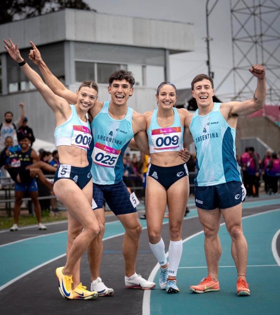 Argentina fue plata en el relevo mixto 4x100 con aporte rafaelino