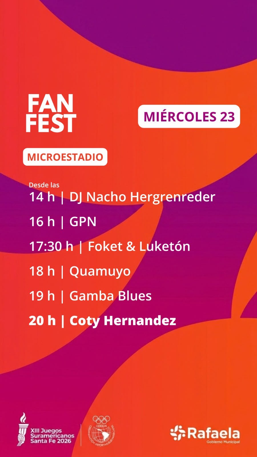 Coty Hern&aacute;ndez en el cierre del Fan Fest.