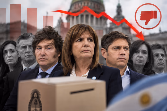 Una nueva encuesta nacional midi&oacute; a 26 dirigentes y todos tuvieron imagen negativa superior a la positiva.
