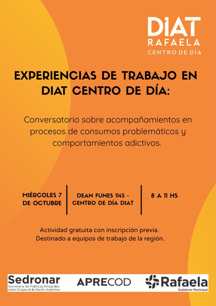 La actividad es organizada por el DIAT Centro de D&iacute;a, junto a APRECOD.