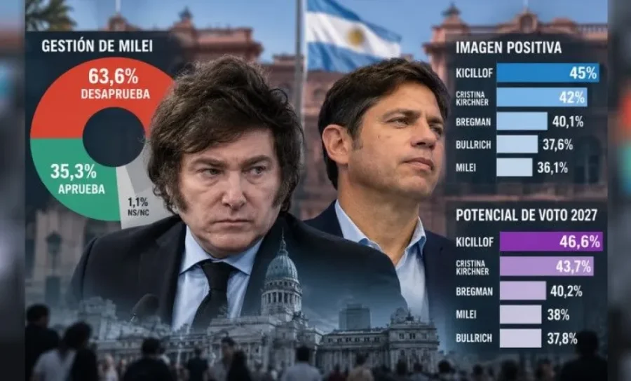 APRETADISIMO. Una nueva encuesta nacional plante&oacute; tres escenarios de balotaje para las elecciones de 2027 y encontr&oacute; diferencias de apenas entre 2 y 5 puntos.